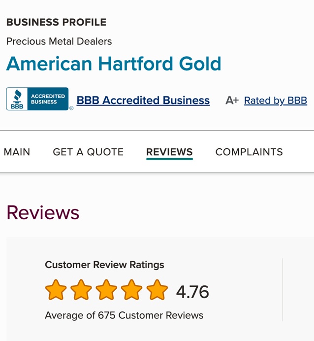 American Hartford Gold BBB review