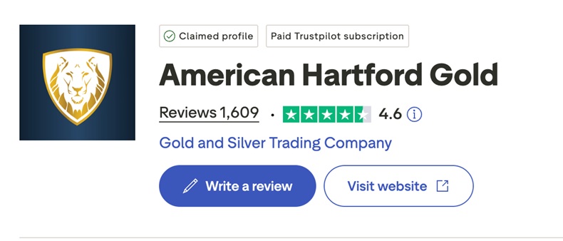 American Hartford Gold Trustpilot reviews