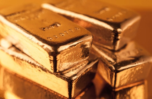 Pile of gold bars