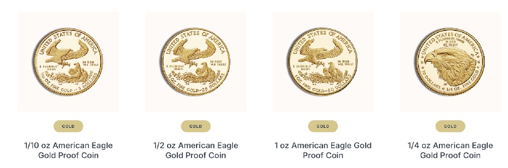 Gold coins available for purchase from Advantage Gold