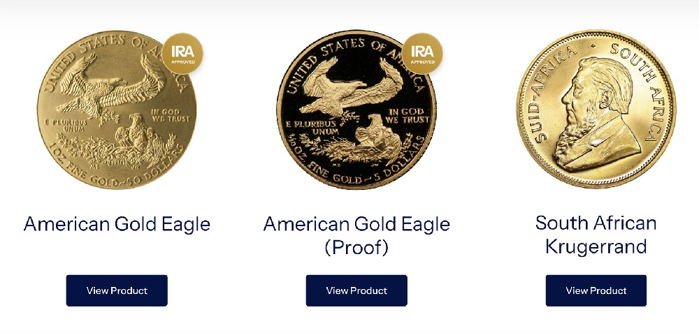 gold coins available from Preserve Gold