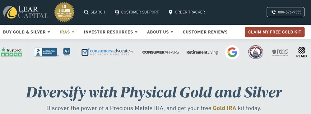 Image from Lear Capital's home page